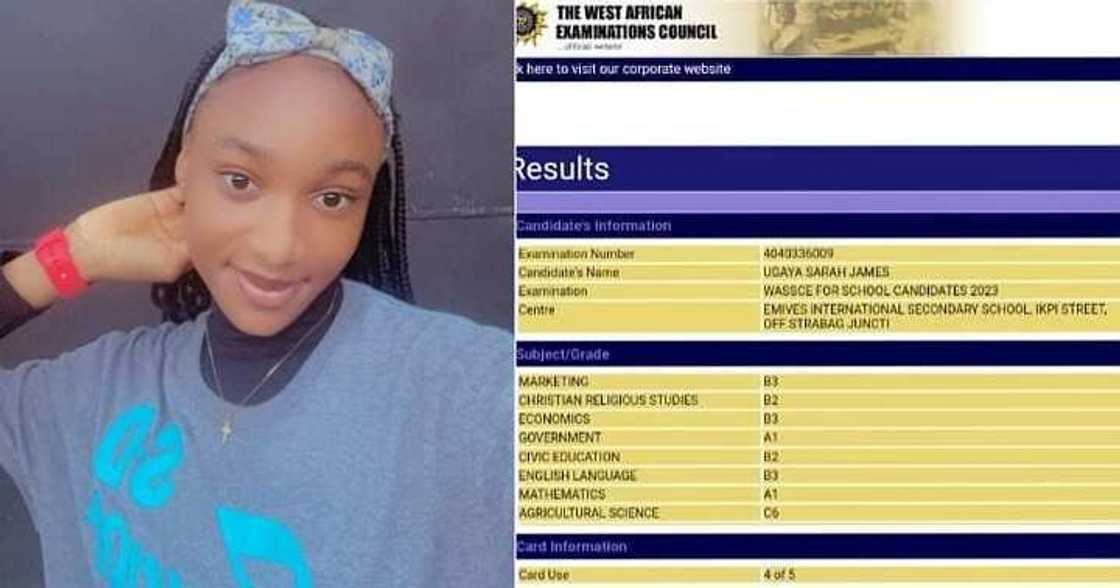 Proud mother celebrates daughter's WAEC result