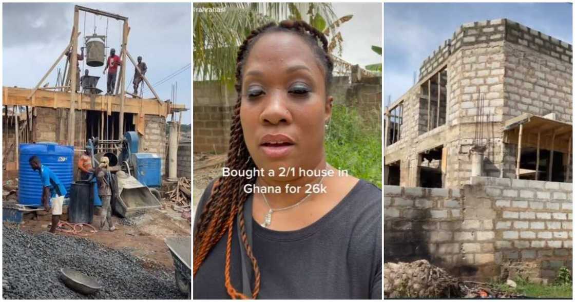 A lady shares progress of her uncompleted house in Ghana A lady shares progress of her uncompleted house in Ghana