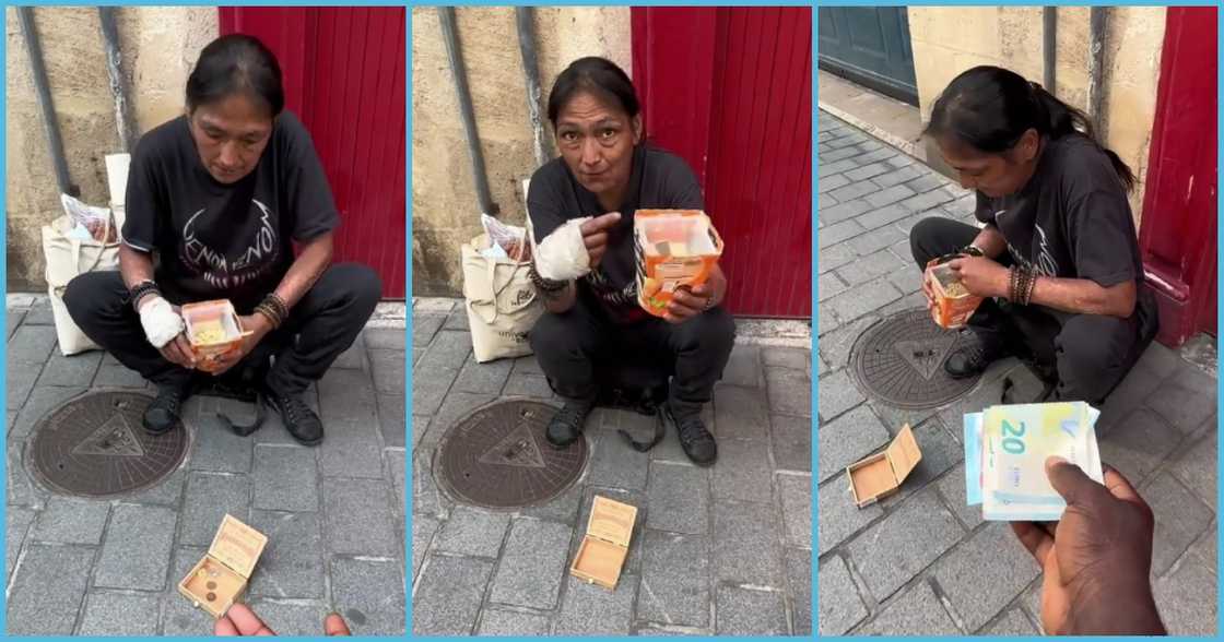 Kind homeless woman Kind homeless woman