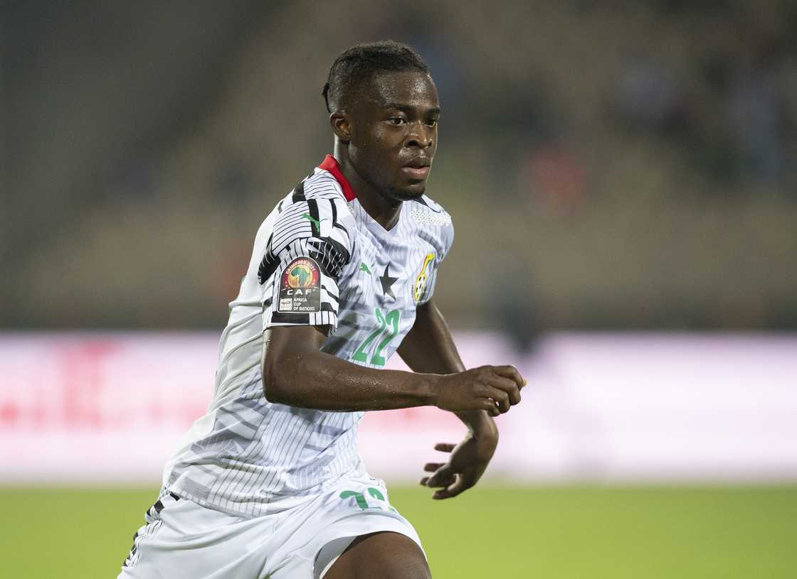 Kamaldeen Sulemana of Ghana during the Group C Africa Cup of Nations (CAN) 2021 match between Gabon and Ghana at Stade Ahmadou Ahidjo in Yaounde on January 14, 2022 Kamaldeen Sulemana of Ghana during the Group C Africa Cup of Nations (CAN) 2021 match between Gabon and Ghana at Stade Ahmadou Ahidjo in Yaounde on January 14, 2022
