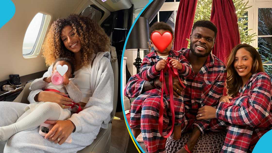 Thomas Partey, his partner Janine Mackson, Daughter, Alaia Partey, Arsenal midfielder, Ghanaian footballer, Thomas Partey's wife Thomas Partey, his partner Janine Mackson, Daughter, Alaia Partey, Arsenal midfielder, Ghanaian footballer, Thomas Partey's wife