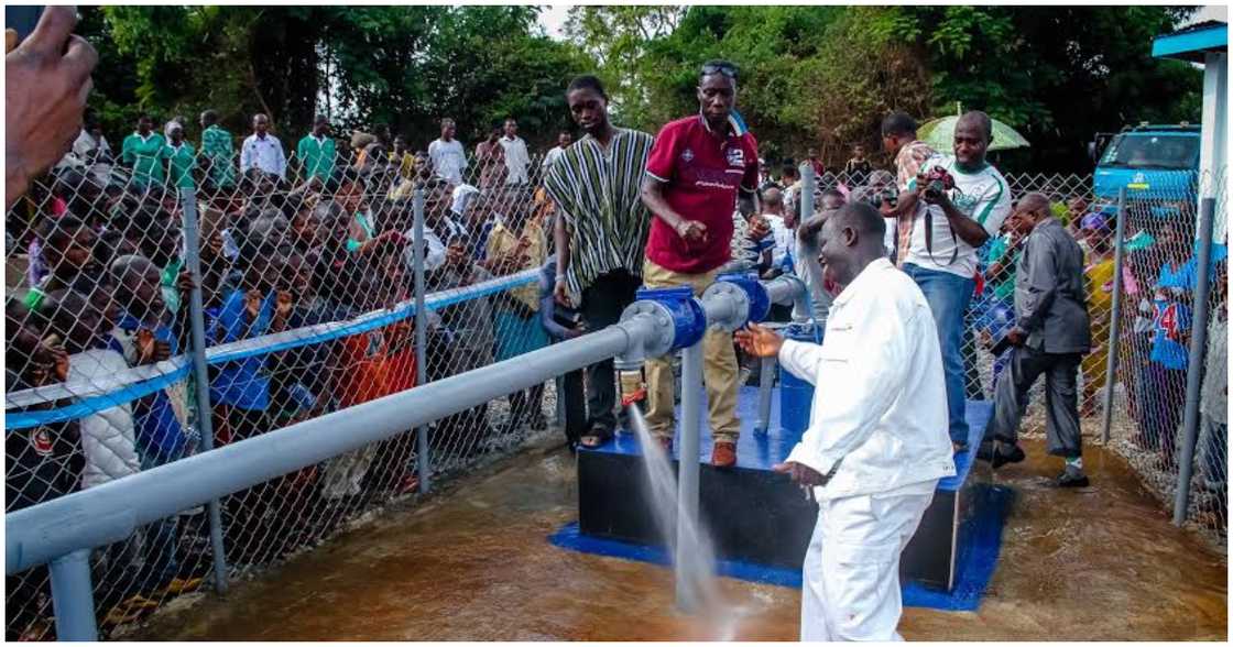 The people of Wenchi have access to regular flow of water thanks to Asamoah Gyan