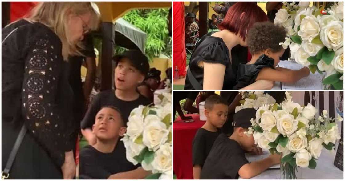 Christian Atsu's wife, 3 Children and mother-In-Law at their family home Christian Atsu's wife, 3 Children and mother-In-Law at their family home