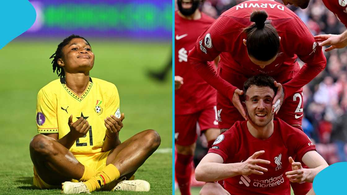 Nancy Amoah, Diogo Jota, Liverpool, Andre Silva, Black Queens, Ghana, penalty, WAFCON, third-place playoff, South Africa. Nancy Amoah, Diogo Jota, Liverpool, Andre Silva, Black Queens, Ghana, penalty, WAFCON, third-place playoff, South Africa.