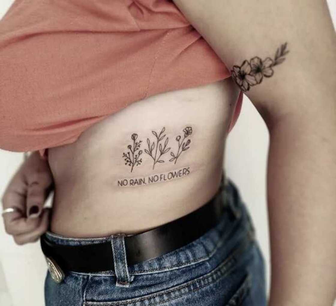No rain, no flowers tattoo No rain, no flowers tattoo