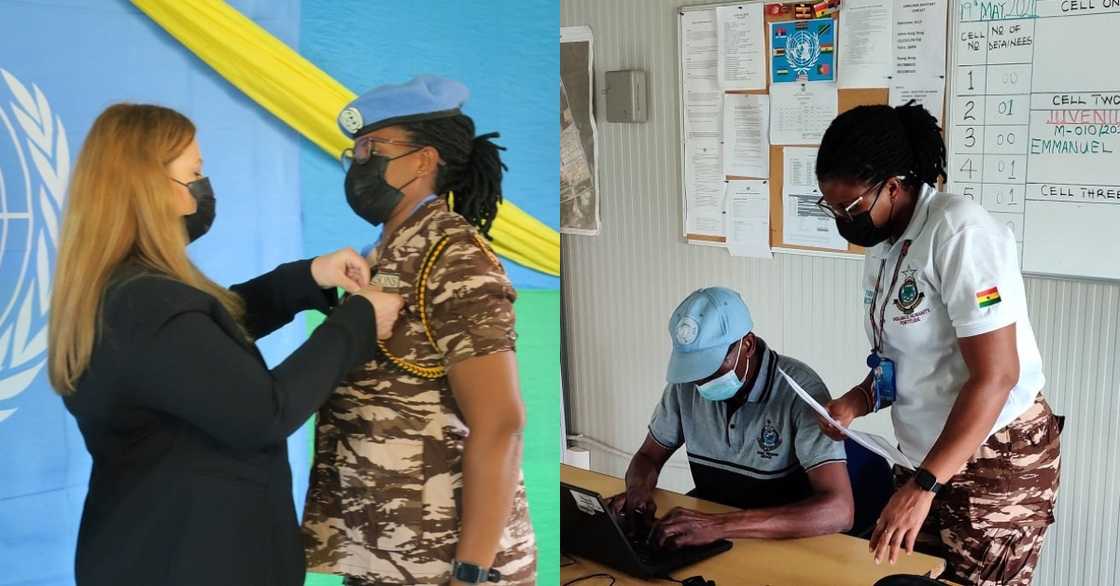 Ghanaian would-be nurse receives UN medal as she turns corrections officer Ghanaian would-be nurse receives UN medal as she turns corrections officer
