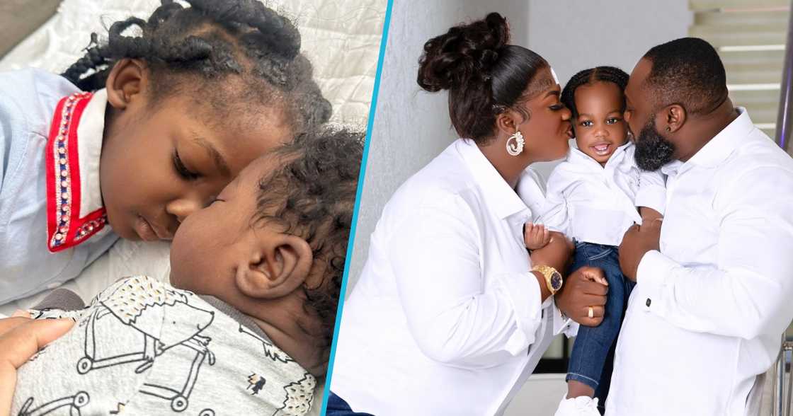 Actress Tracey Boakye's son Luxury Badu Ntiamoah turned one on March 5, 2024