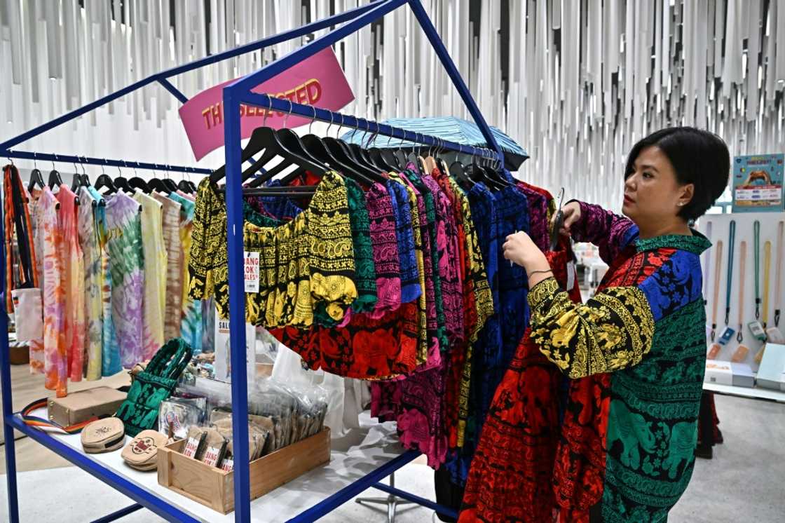 Bangkok Tales clothing brand co-founder and designer Gigi Wo shows her elephant print line Bangkok Tales clothing brand co-founder and designer Gigi Wo shows her elephant print line