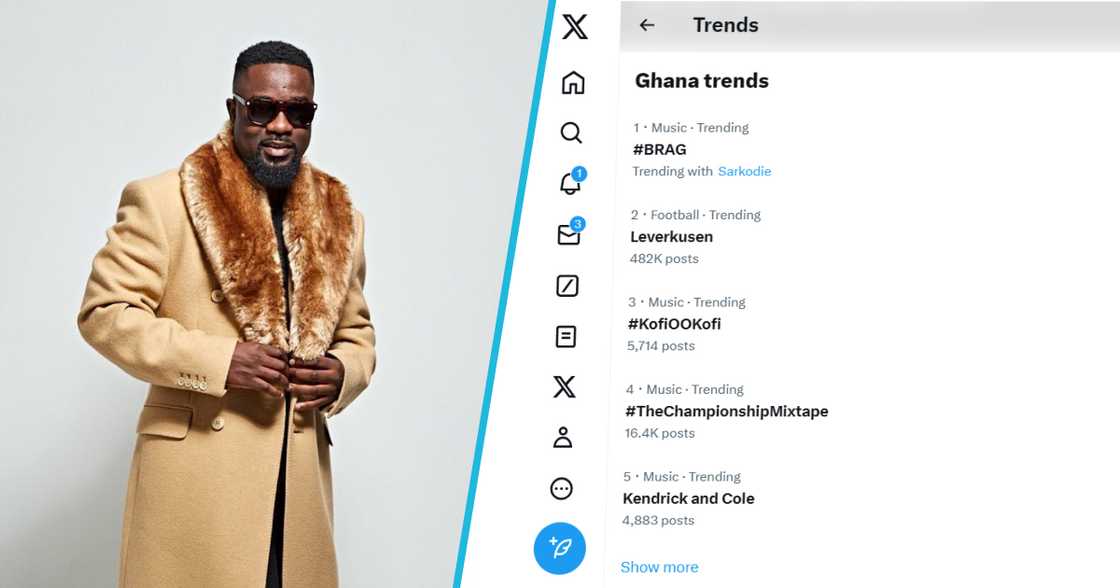 Sarkodie's new song trends Sarkodie's new song trends