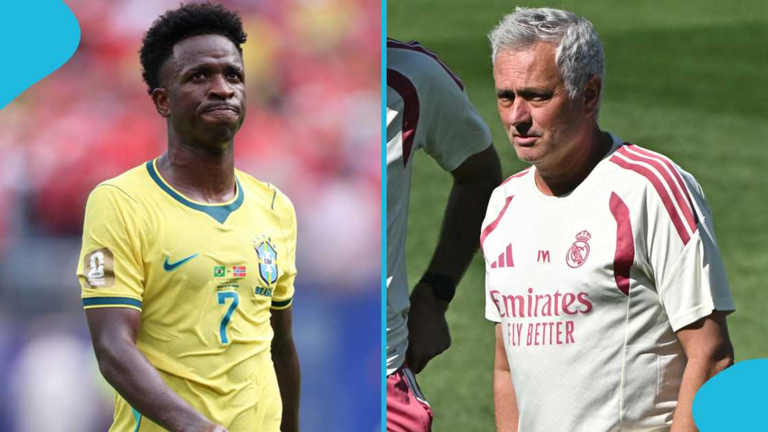 Jose Mourinho, Arsenal, Vinicius Junior, Real Madrid, summer transfer window, Arsenal transfer news, Brazilian winger, Premier League, Vinicius contract situation, Florentino Perez, summer transfer market. Jose Mourinho, Arsenal, Vinicius Junior, Real Madrid, summer transfer window, Arsenal transfer news, Brazilian winger, Premier League, Vinicius contract situation, Florentino Perez, summer transfer market.