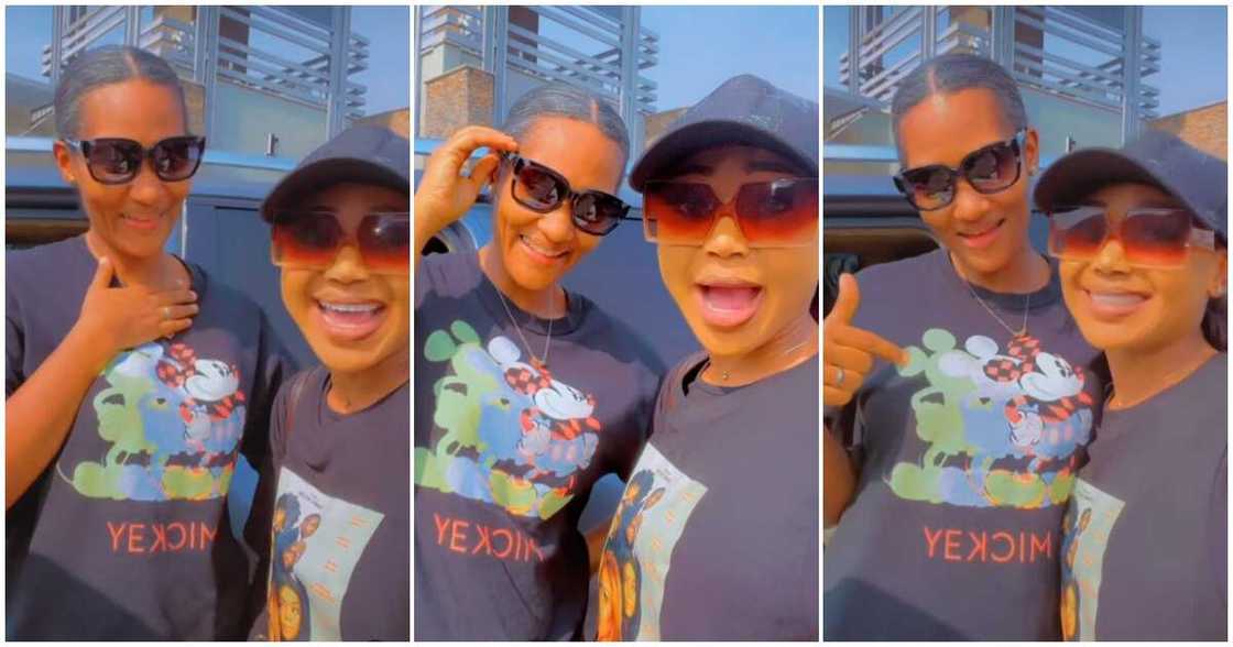 Akuapem Poloo meets Majid Michel's wife Virna Akuapem Poloo meets Majid Michel's wife Virna