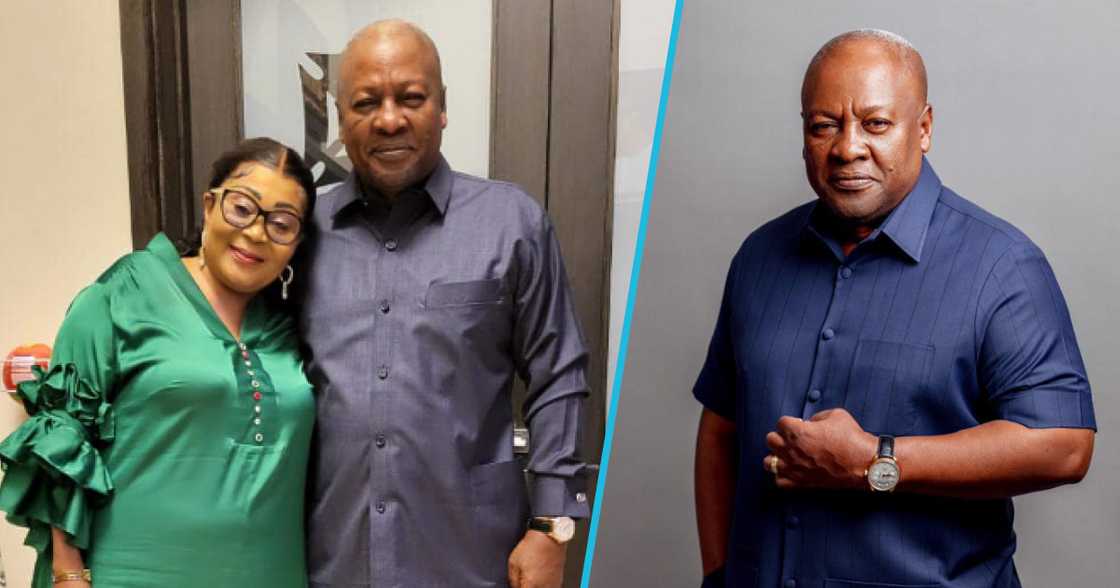 Photos of John Mahama and his wife Lordina.