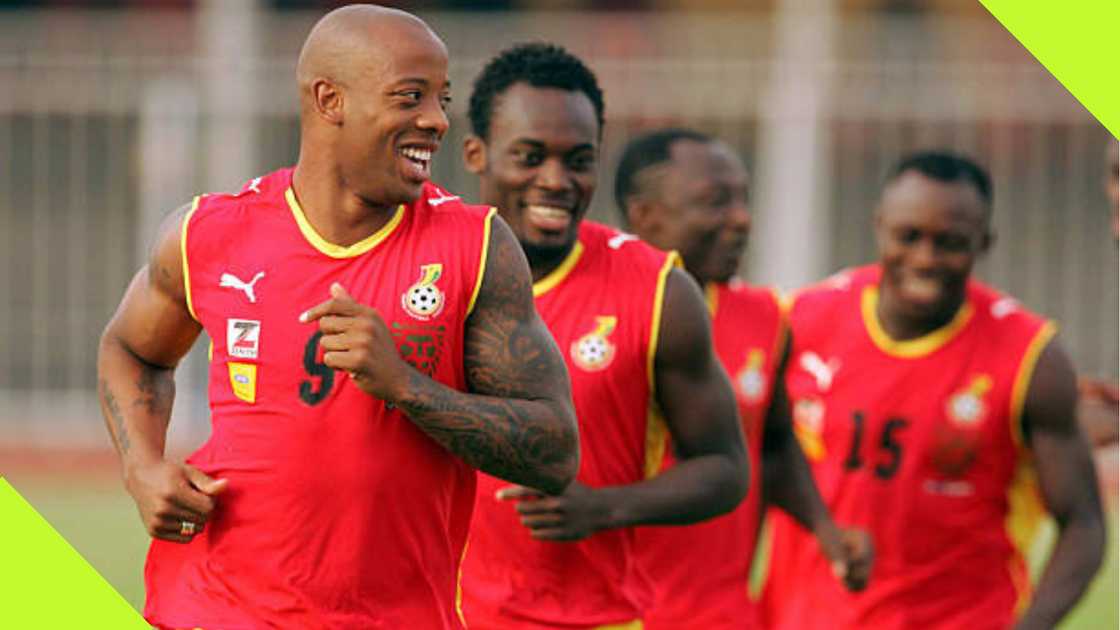 Junior Agogo with the Black Stars.