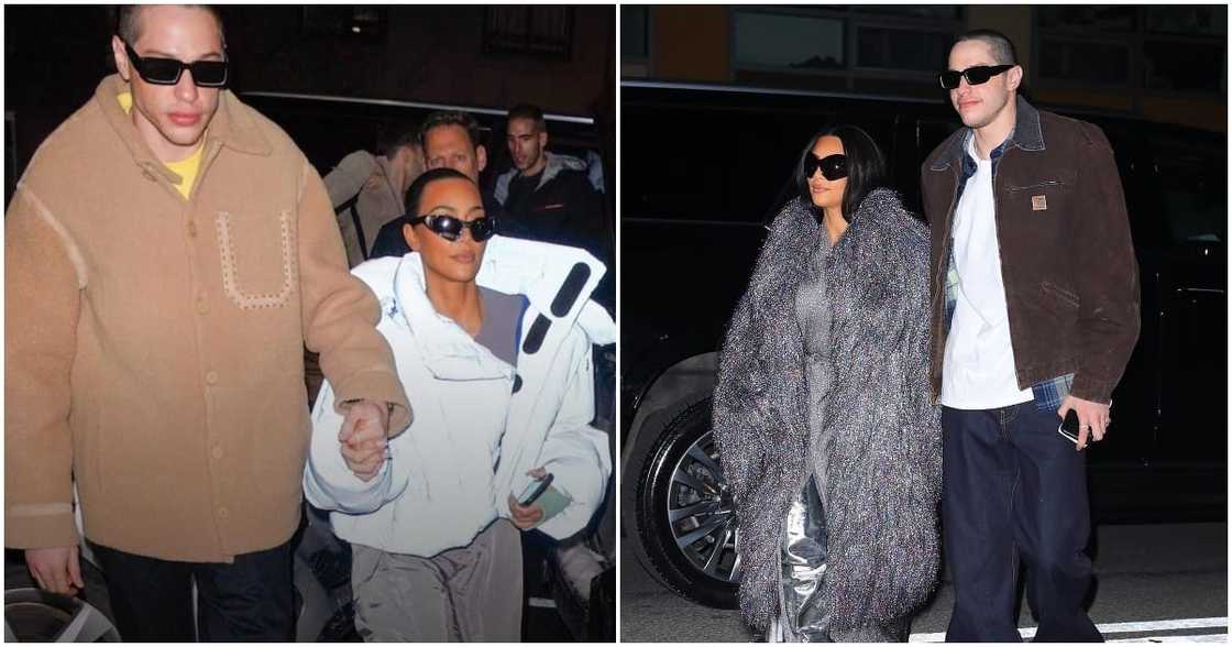 Kim Kardashian Meets Pete Davidson's Grandparents in New York Kim Kardashian Meets Pete Davidson's Grandparents in New York