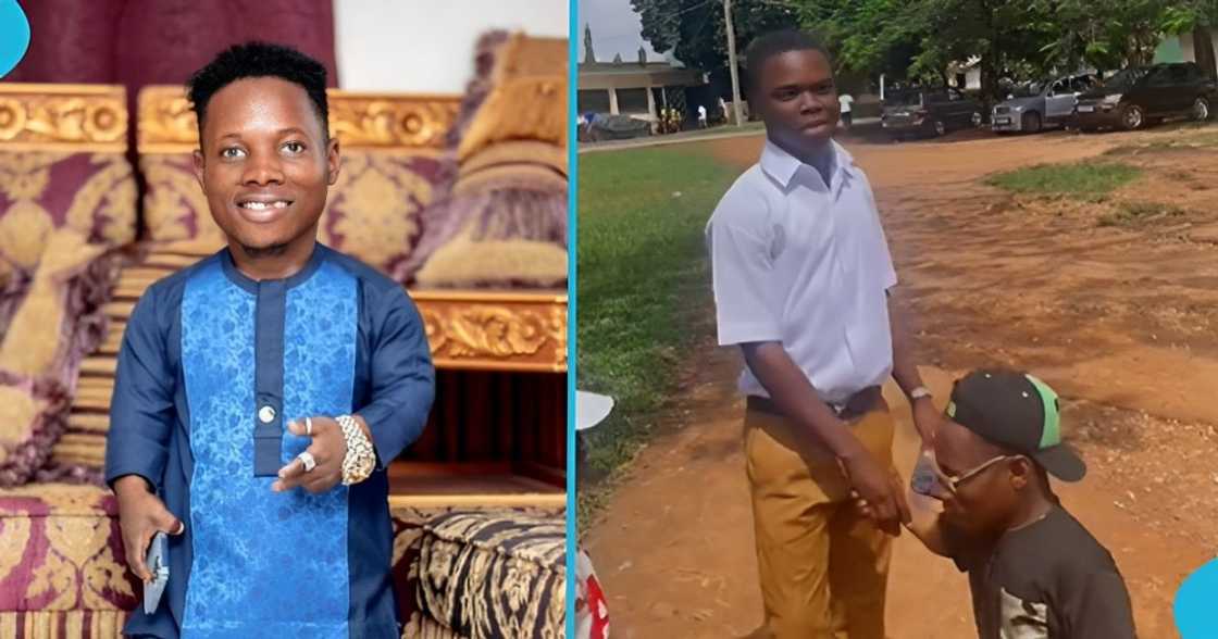 Small Pin, Ghanaian TikTok star, Prempeh College, visits son, SHS Small Pin, Ghanaian TikTok star, Prempeh College, visits son, SHS