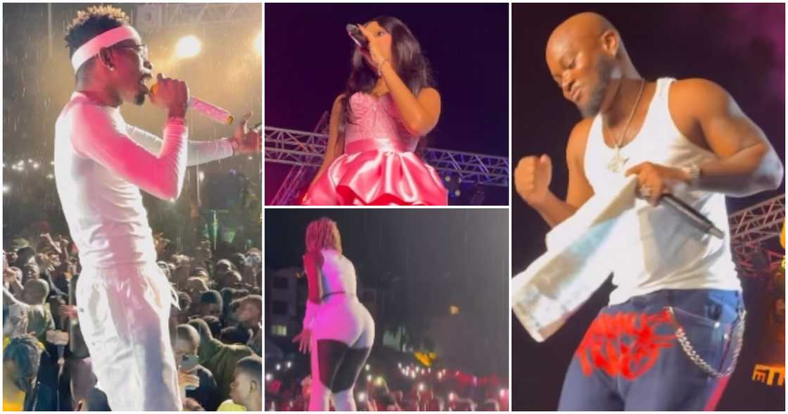 Photos of Shatta Wale, Wendy Shay, King Promise, and Sister Derby. Photos of Shatta Wale, Wendy Shay, King Promise, and Sister Derby.