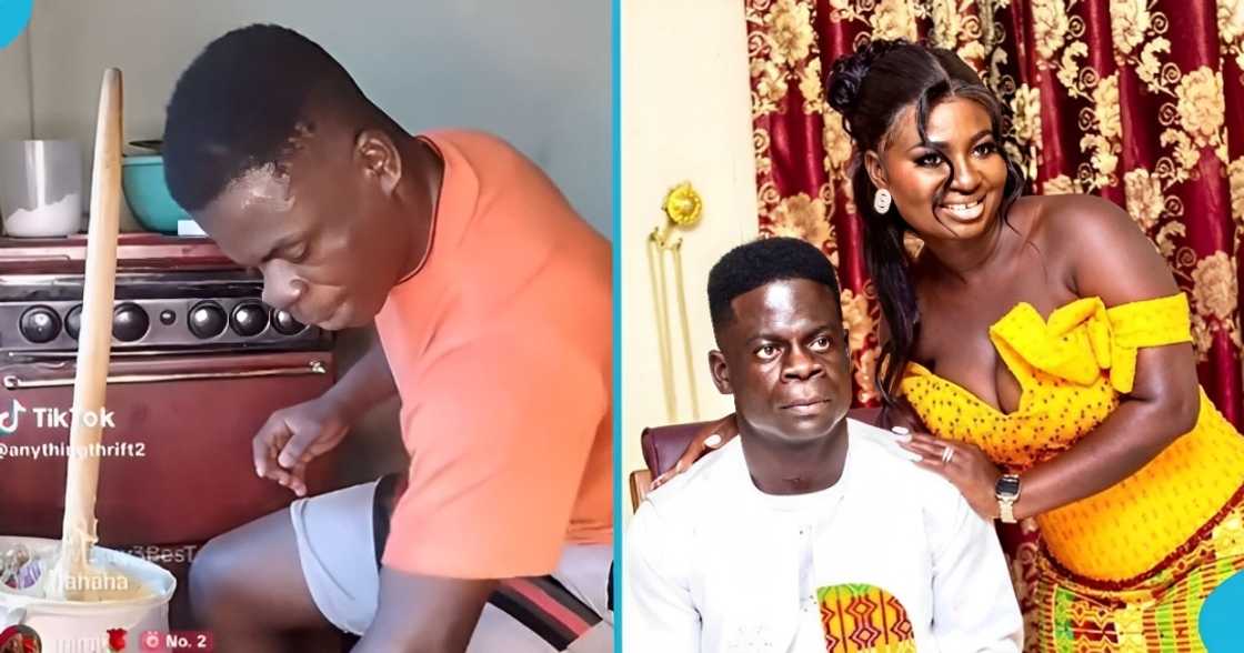 Isaac Kasongo, Agnes, viral TikTok couple, banju, local Ghanaian food Isaac Kasongo, Agnes, viral TikTok couple, banju, local Ghanaian food