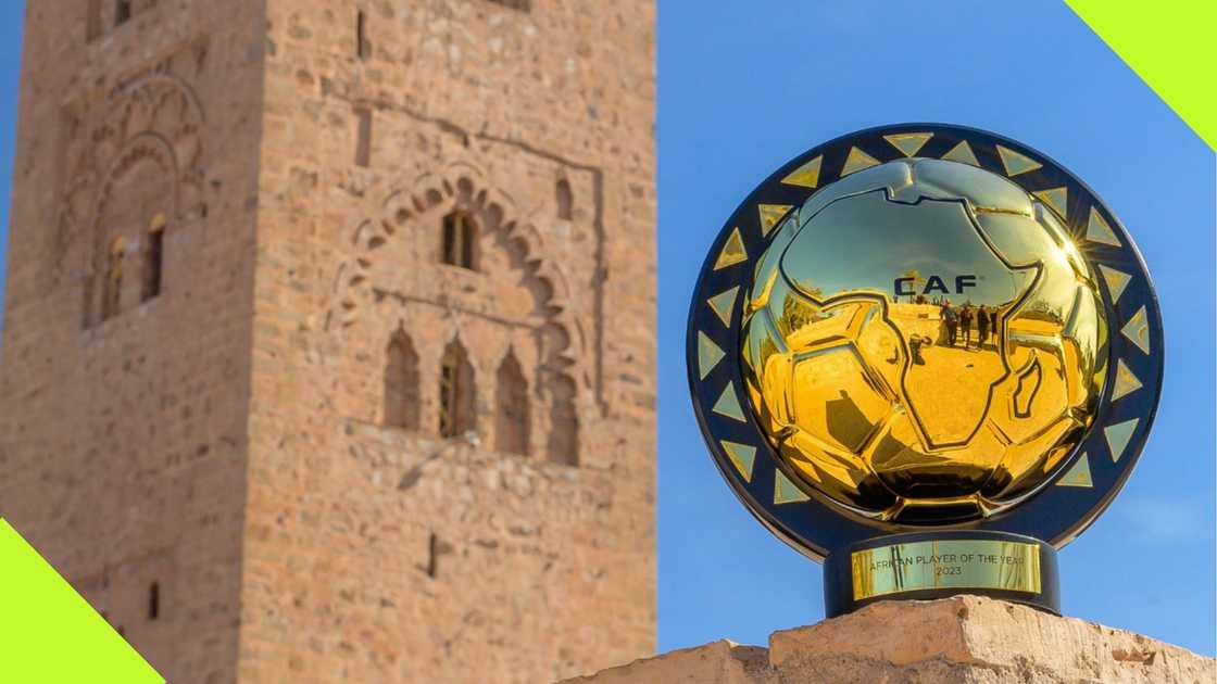 The CAF player of the year award trophy The CAF player of the year award trophy