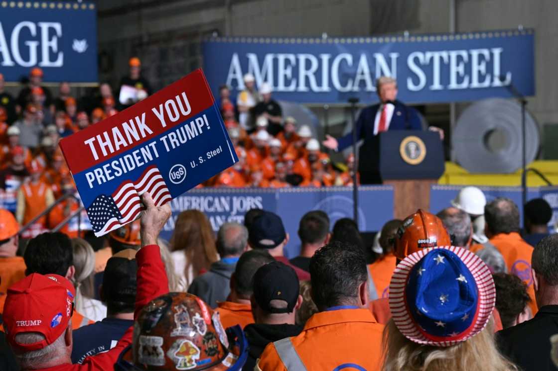 Trump wrote in a Truth Social post that the elevated 50-percent rate on steel and aluminum would begin Wednesday Trump wrote in a Truth Social post that the elevated 50-percent rate on steel and aluminum would begin Wednesday