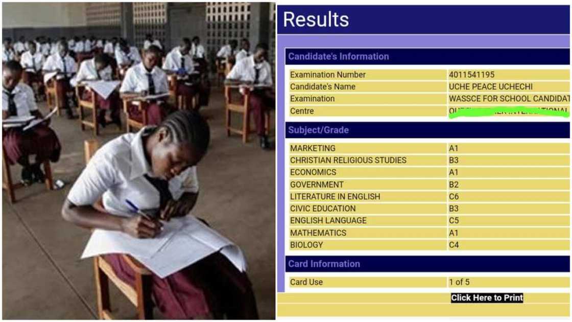 WAEC result 2023/Brilliant Nigerian girl.