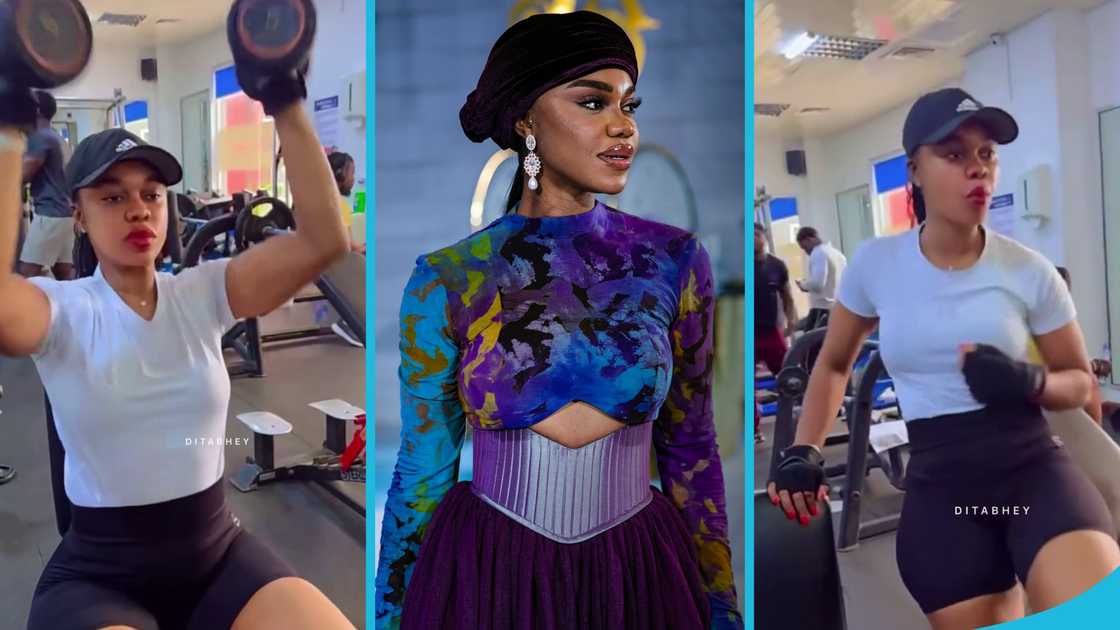 Becca, Gym workout, Becca in the gym, Becca flaunts curves, Ghana celebrities