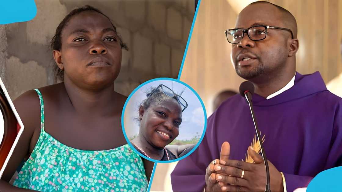 Comfort Baaba Basiwa Jackson, viral Father Bernard video, Father Bernard burial, Ebo Taylor memorial, Ghanaian internet sensation, Kofi Adoma Nwanwani, Lady behind Father Bernard video