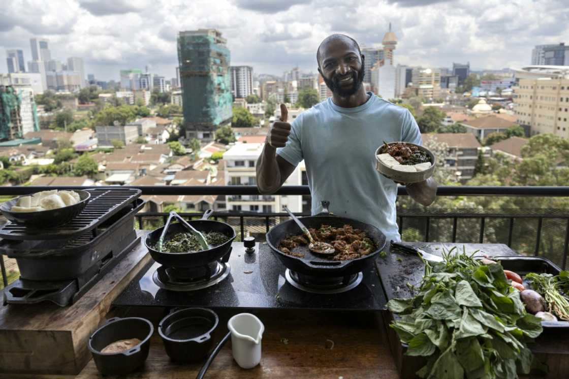 Dennis Ombachi's Nairobi balcony has become famous though his snappy cooking videos Dennis Ombachi's Nairobi balcony has become famous though his snappy cooking videos