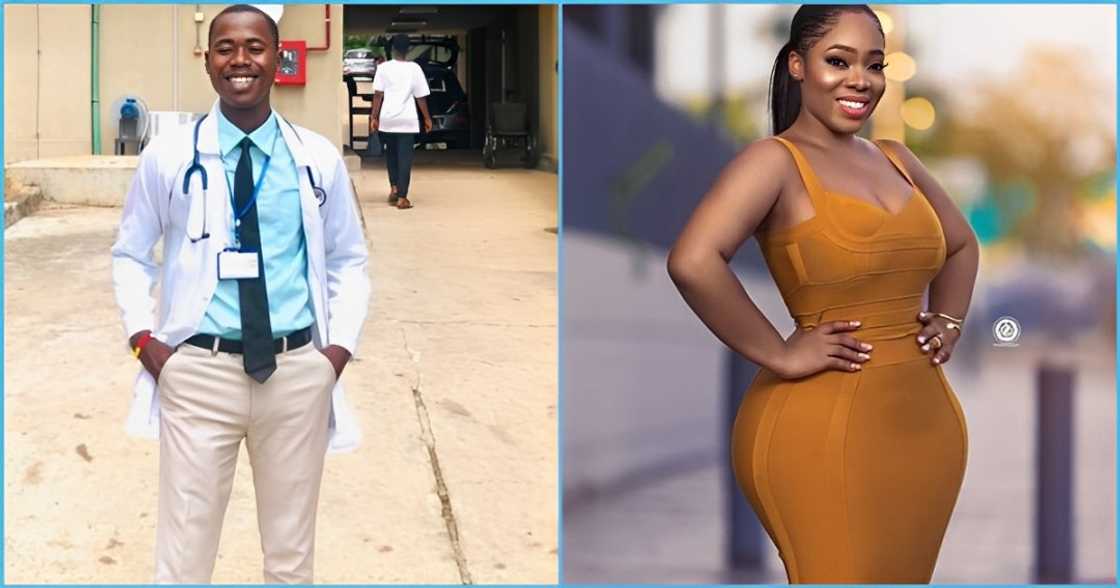 Photo of Moesha Boduong and Ghanaian doctor Photo of Moesha Boduong and Ghanaian doctor