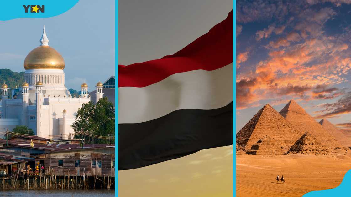 Brunei (L), Yemen (M) and Egypt (R) Brunei (L), Yemen (M) and Egypt (R)