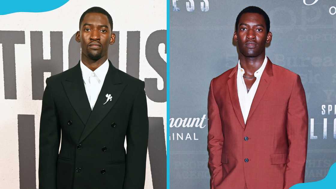 Malachi Kirby at the Gala screening of "A Thousand Blows" in London (L) and the launch event for 'Special Ops: Lioness' hosted by Paramount+ and Vanity Fair (R) Malachi Kirby at the Gala screening of "A Thousand Blows" in London (L) and the launch event for 'Special Ops: Lioness' hosted by Paramount+ and Vanity Fair (R)