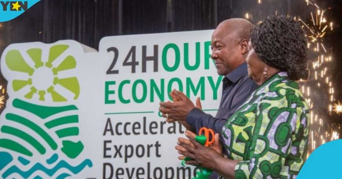 Ghana's 24-Hour Economy Secretariat, 268 filling stations, 33 manufacturing companies, multi-shift operational model, 24-hour shift, government's flagship economic initiative, President John Mahama.