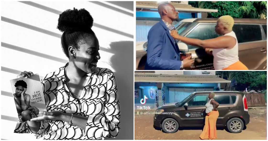 Lil Win and Korkor Afia Schwar in a skit based on Yvonne Nelson's book Lil Win and Korkor Afia Schwar in a skit based on Yvonne Nelson's book