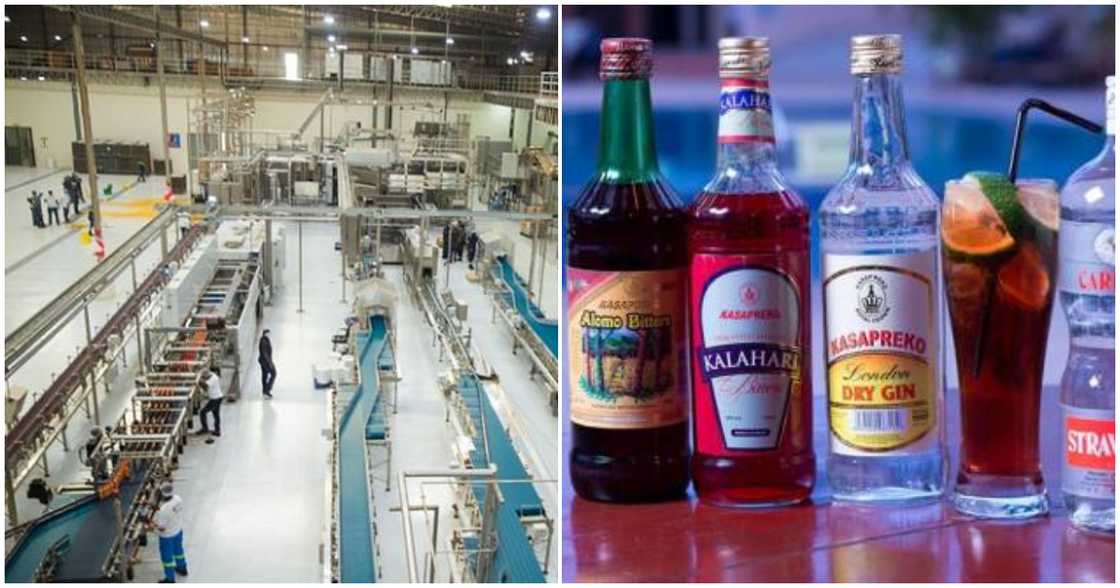 The Kasapreko plant (left) and their beverages (right) The Kasapreko plant (left) and their beverages (right)