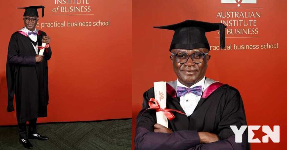 Kwame Nkrumah Tikese: Okay FM presenter grabs masters degree from Australia (photos)