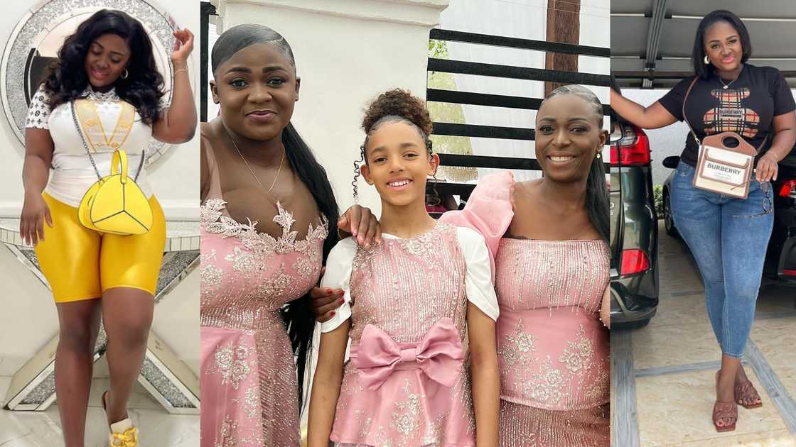 Tracey Boakye with her mother and sister