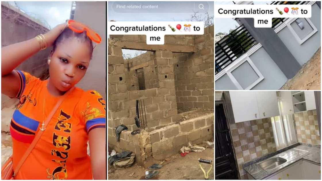 Nigerian Lady Who Did Foundation With 6 Inches Blocks Completes House ...