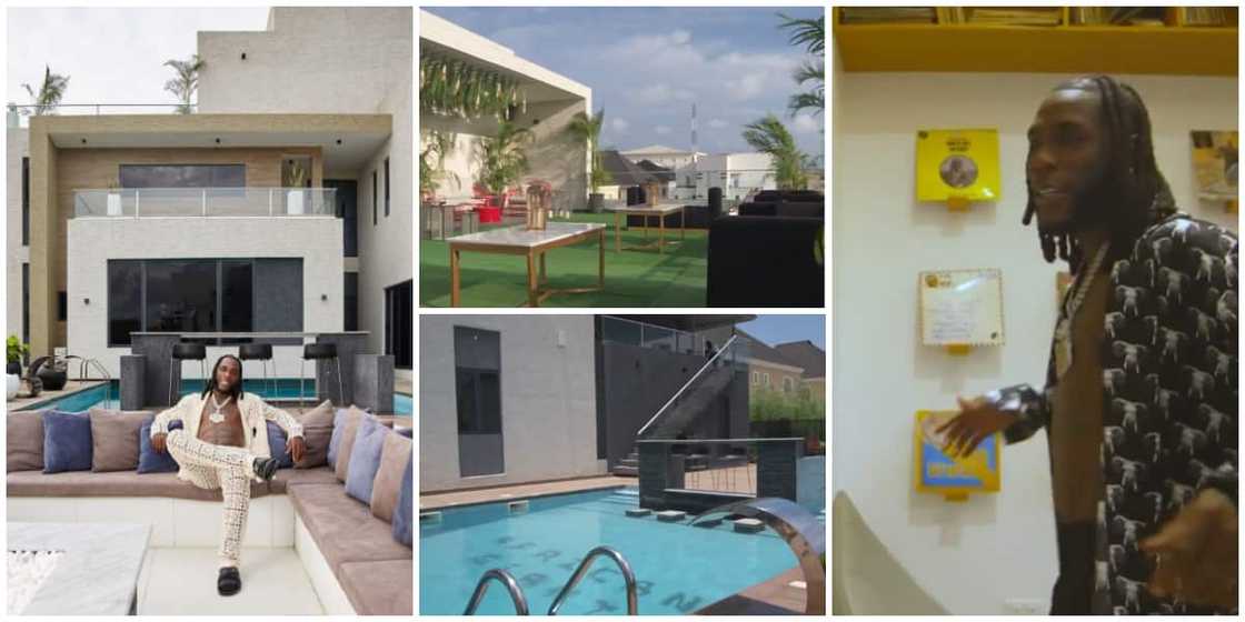 Burna Boy's shows off interiors of luxury Lagos mansion in a 2-minutes house tour clip Burna Boy's shows off interiors of luxury Lagos mansion in a 2-minutes house tour clip