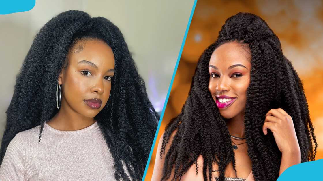 Women in voluminous Afro kinky styles Women in voluminous Afro kinky styles