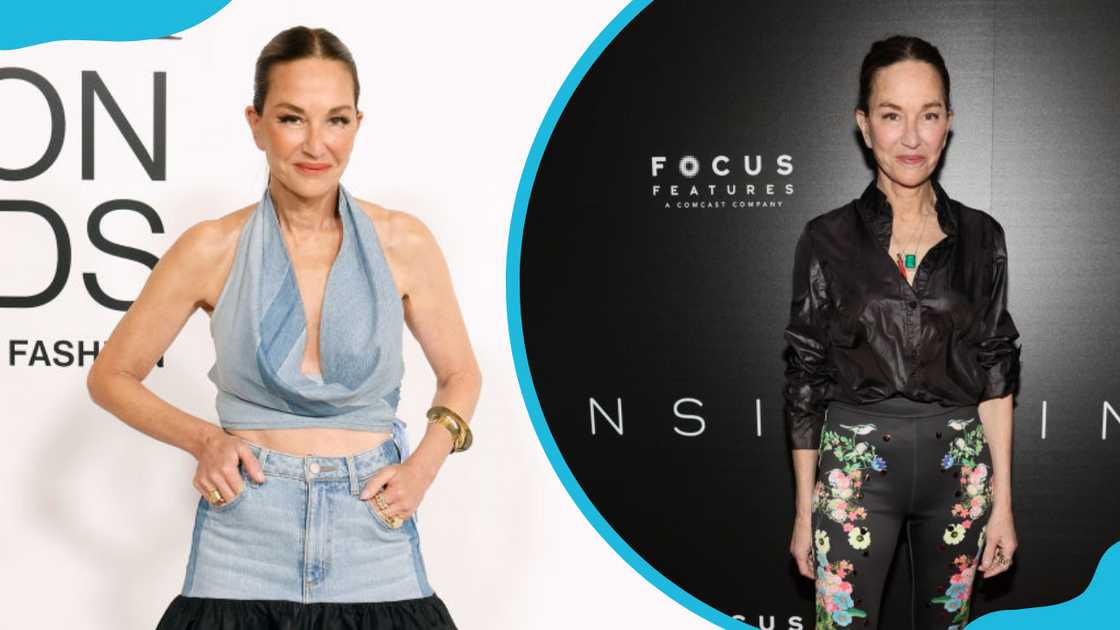 Cynthia Rowley in a denim (L) and black (R) outfit Cynthia Rowley in a denim (L) and black (R) outfit
