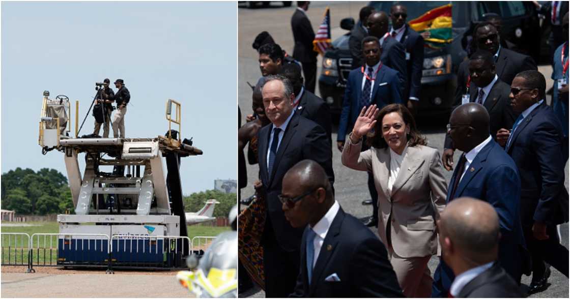 US secret service take over security at KIA before and during Kamala Harris' arrival.