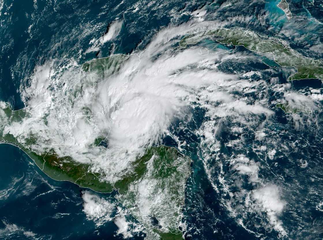 Hurricane Lisa approaches the Yucatan Peninsula on November 2 Hurricane Lisa approaches the Yucatan Peninsula on November 2