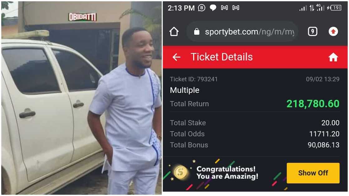 Betting among Nigerians/man won over 11k odds.