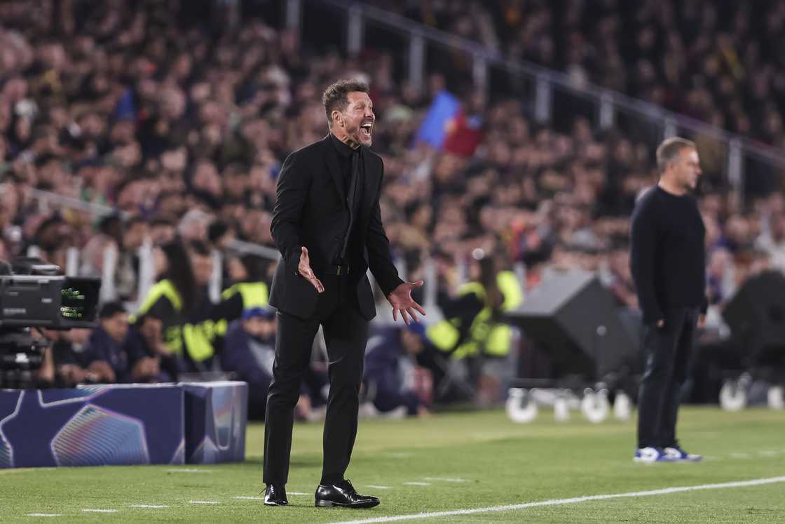 Atletico Madrid beat Barcelona, 2025/26 UEFA Champions League, Diego Simeone records, Champions League quarterfinals, Champions League fixtures, Champions League results.