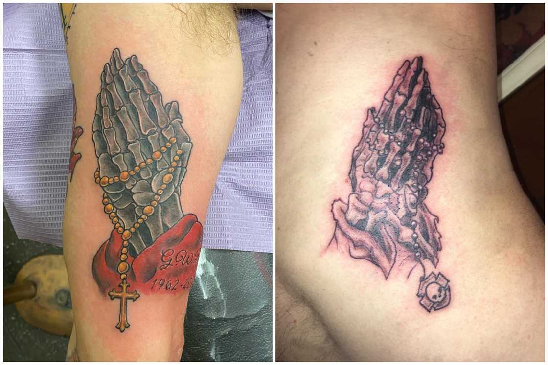 tattoos with praying hands