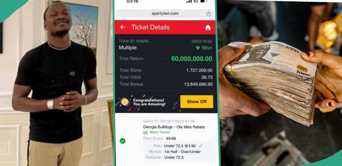 Man wins N60 million on Sportybet Man wins N60 million on Sportybet