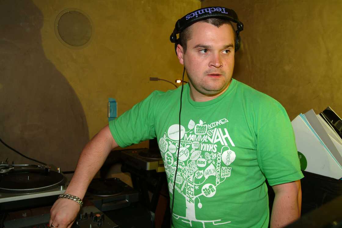DJ Louis Osbourne spins records at the Bud Brothers Monday Social.