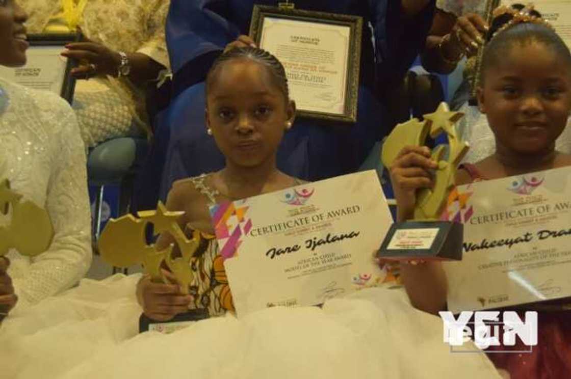 Exclusive: Most Beautiful Girl in the World Jare Ijalana wins African Child Fashion Personality Award in Ghana