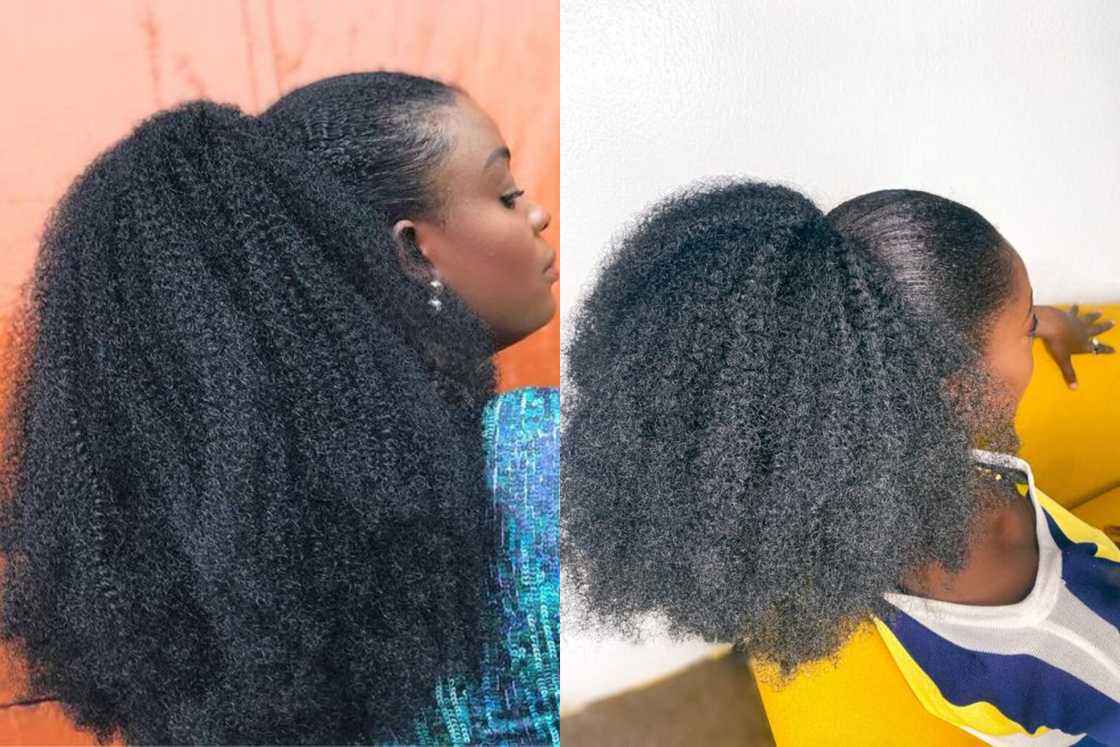 Afro-packing gel style Afro-packing gel style