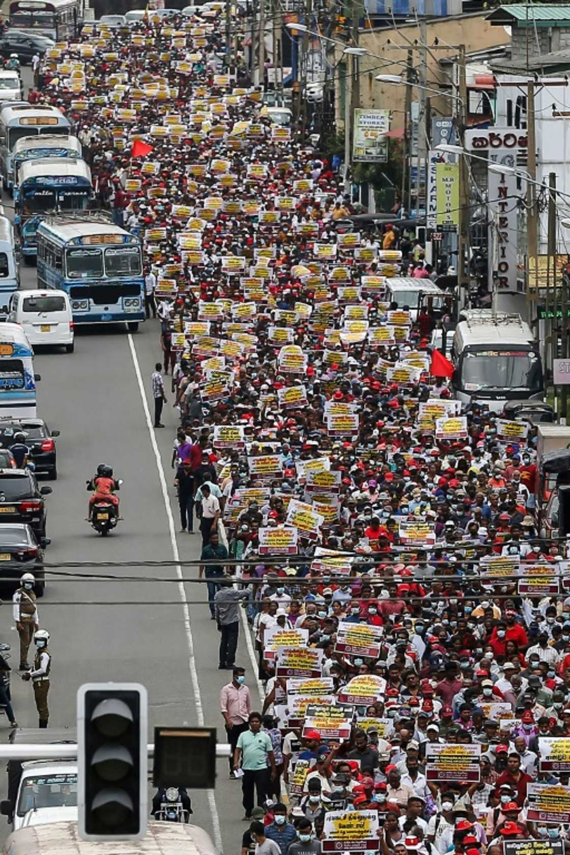 Sri Lankans have poured into the streets -- as they did in Colombo in this image from August 20, 2022 -- over months of unrest protesting the government amid the island nation's worst-ever economic crisis Sri Lankans have poured into the streets -- as they did in Colombo in this image from August 20, 2022 -- over months of unrest protesting the government amid the island nation's worst-ever economic crisis