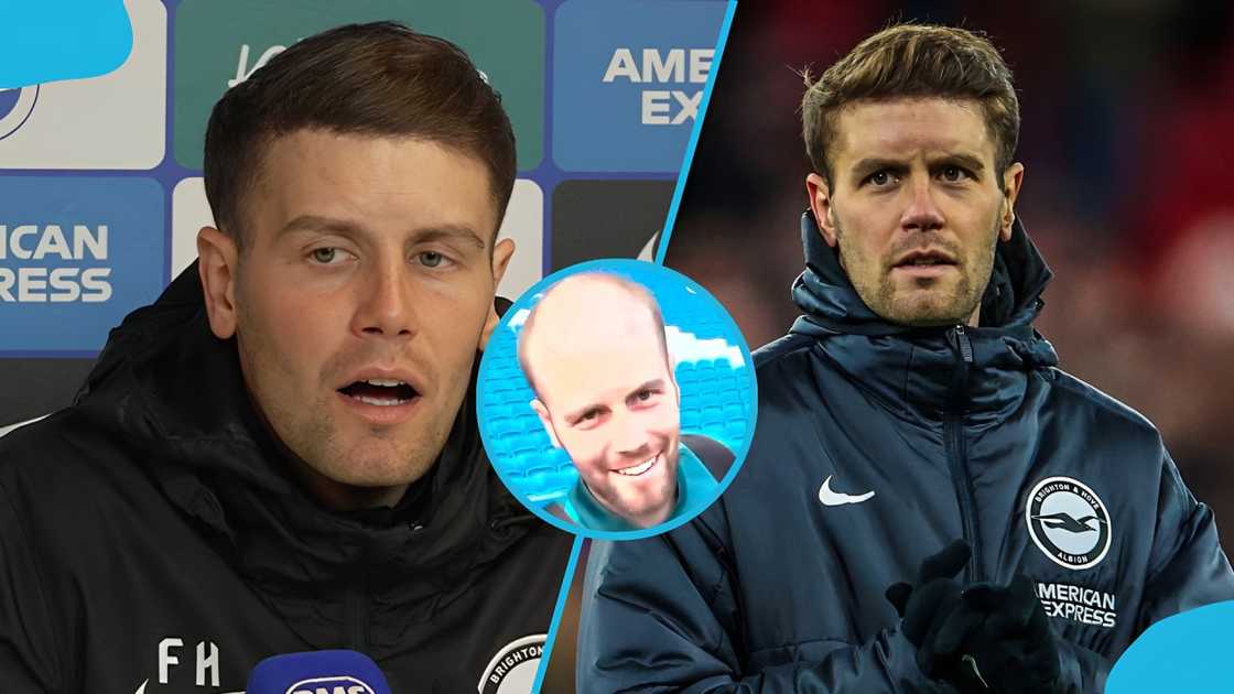 fabian hurzeler, brighton and hove albion, premier league, hurzeler new look, brighton manager, hurzeler hair, premier league